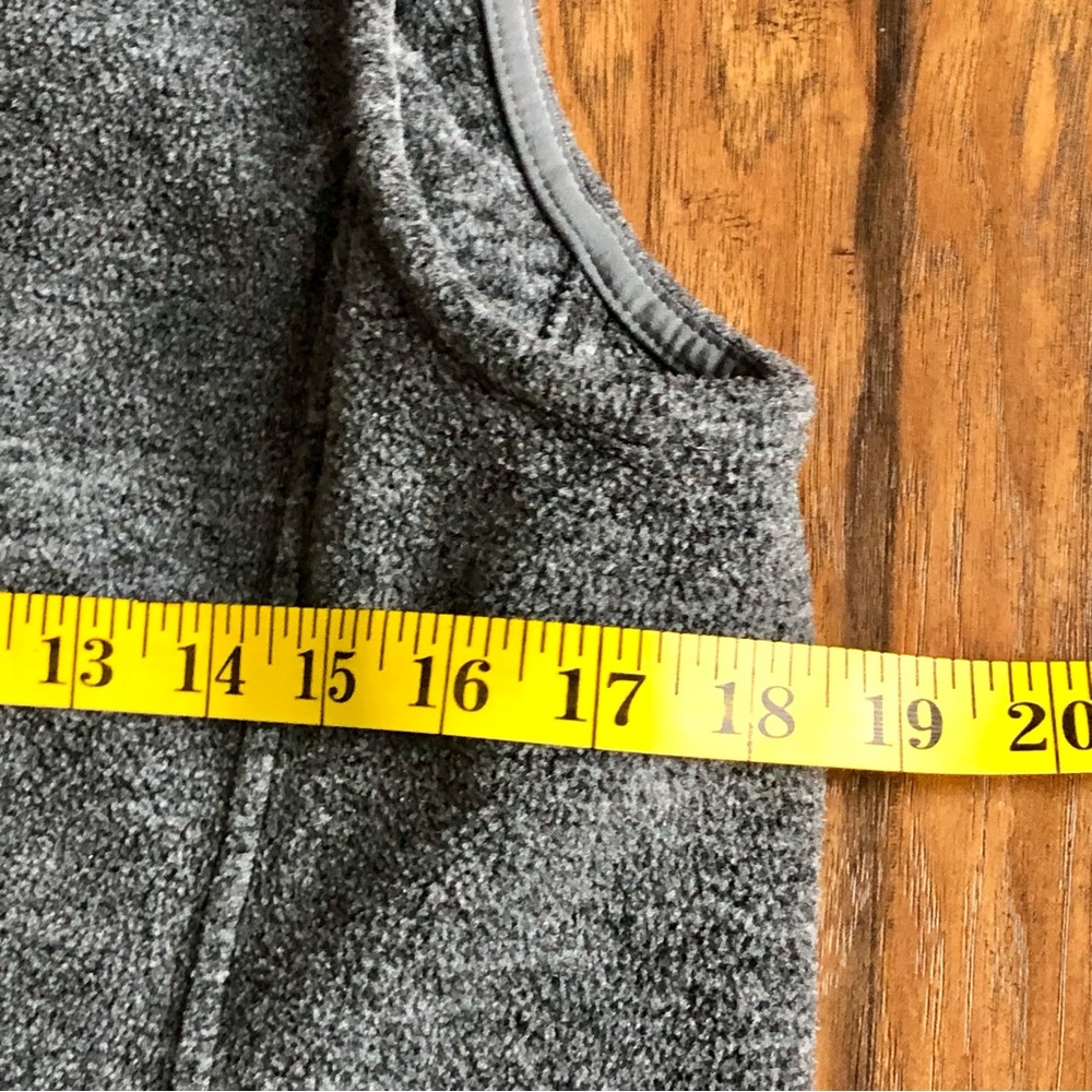 Patagonia Synchilla Charcoal Fleece Zip Up Vest Gorpcore Cabincore Base Layer - Picture 6 of 8